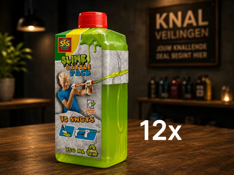 Ses 12stuks slime battle navulling – neon groen 750ml