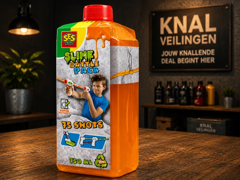 Ses 12stuks slime battle navulling – neon oranje 750ml